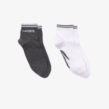 Lacoste Two-Pack Of Lacoste SPORT Cotton Socks Pánské - Ponožky Šedé / Bílé | CZ-C32Omp